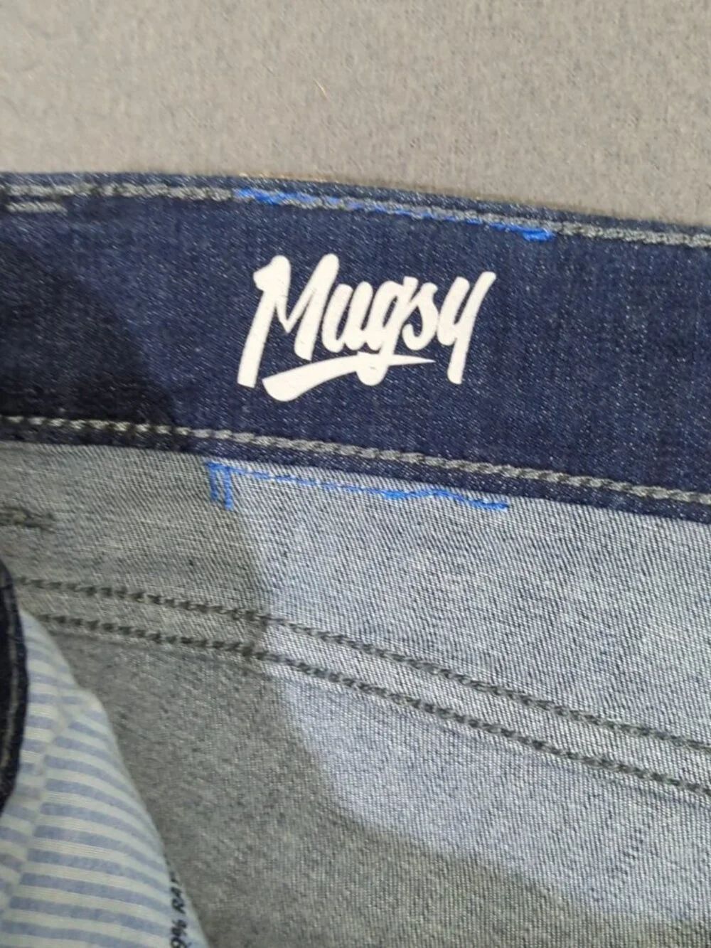 Mugsy Jeans Men's 38x32 Fits 36x32 Blue Fultons Classic Stretch Denim